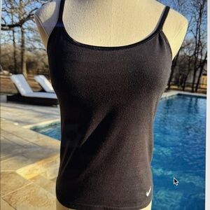 Nike Women's Camisole Cotton Black Top Size Medium
